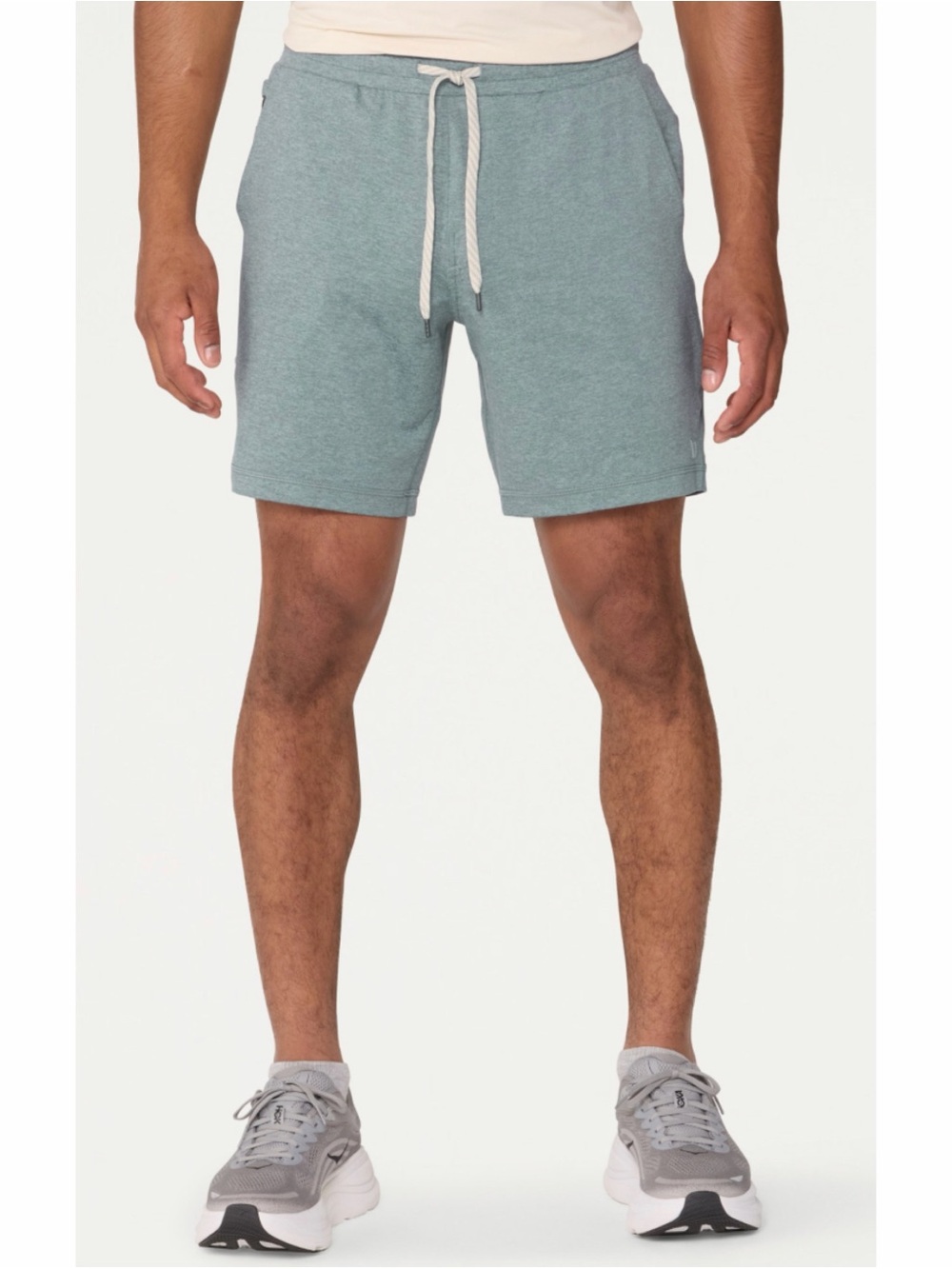 Vuori Ponto Performance Shorts Men’s in Foggy Blue Heather DreamKnit Size XL